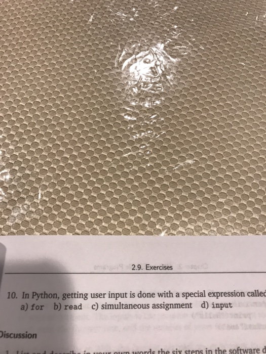 is a legal statement. 8. Python does not allow the input of