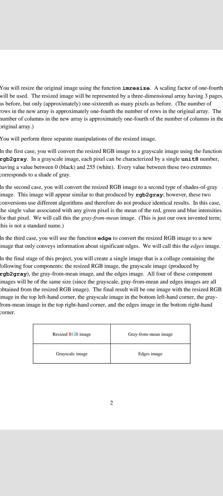 long as the outcome is the same. ECE 72 (50pts) Project 1:
