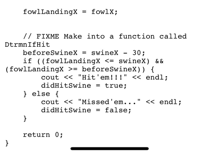 version of the Angry Birds game. The starter program is a working