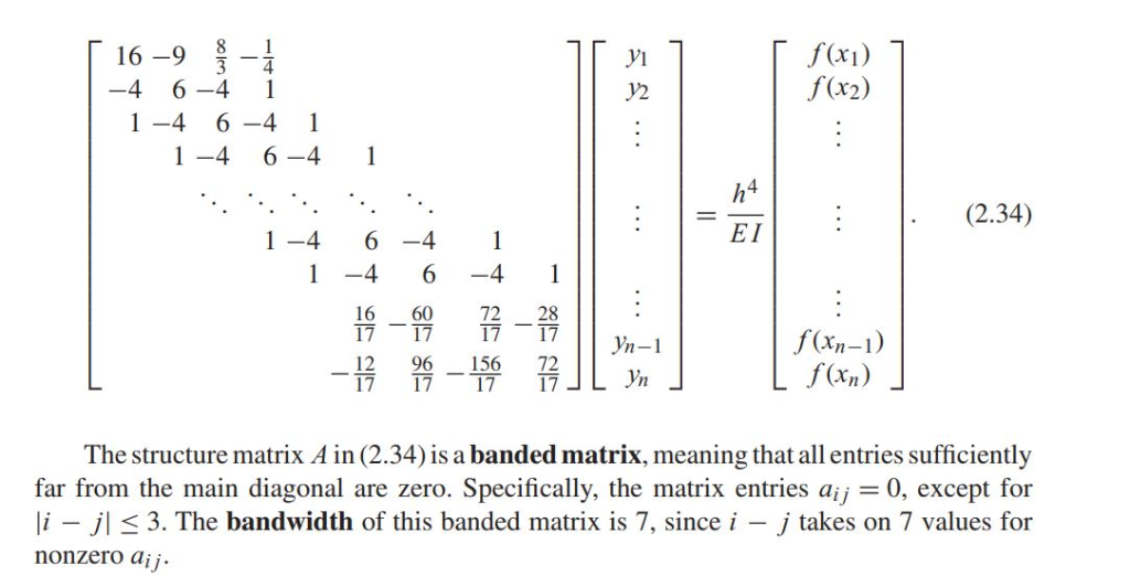 Write a MATLAB-program to define the structure matrix A in (2.34). Make