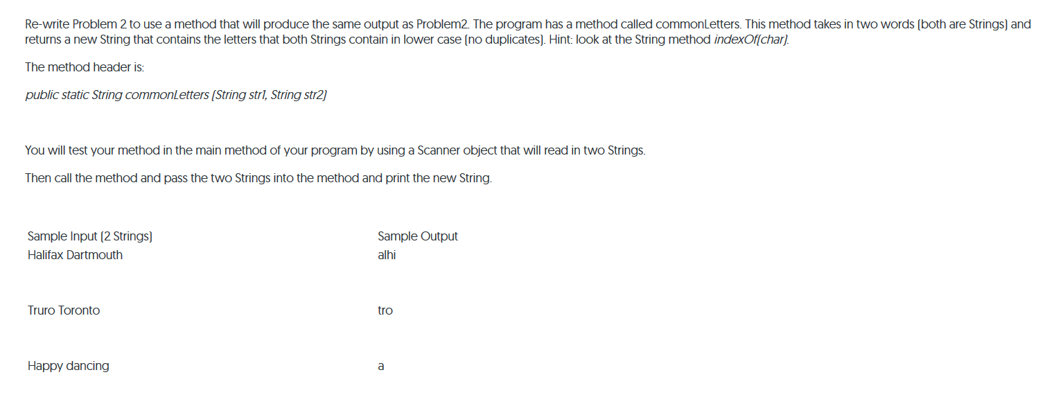 Hi I need help with my Java assignment, thanks in advance. Re-write