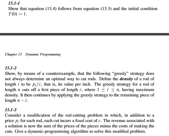 CUT-ROD(p, n) 1 if n return 0 3 4 for 1 to
