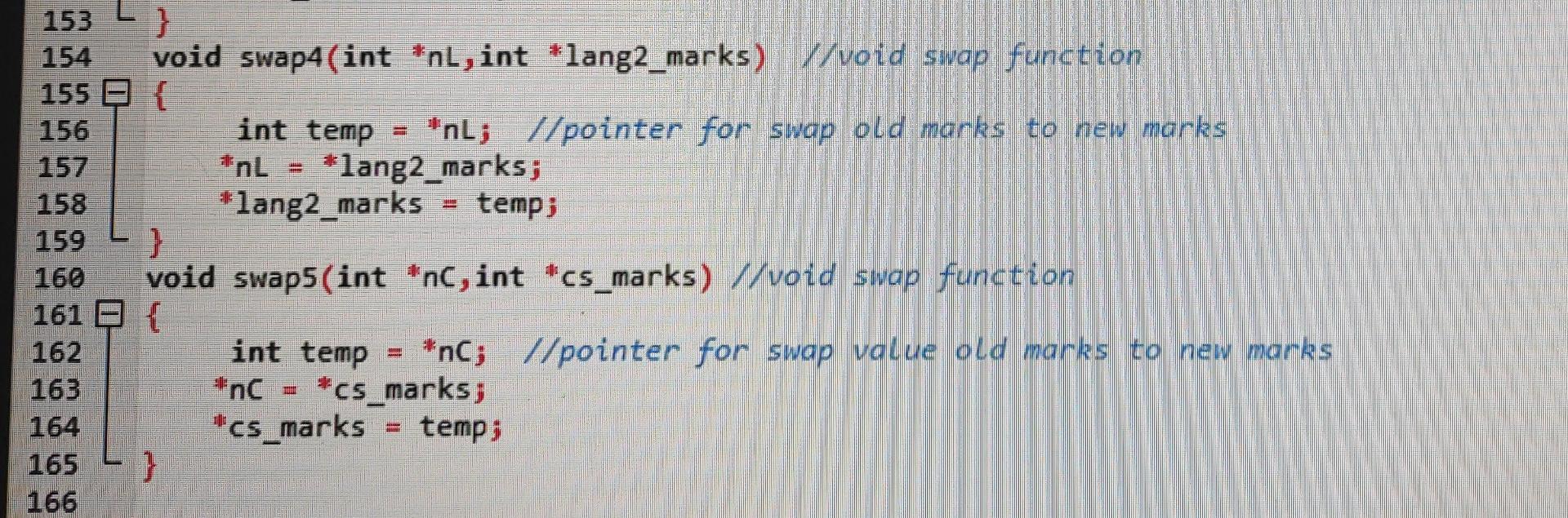 math_marks, int sci_marks, int lang2_marks, int cs_mark); 13 char showgrade (double average);