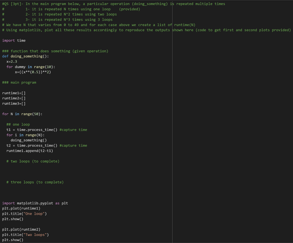  Two loops Running times comparisons (log scale)