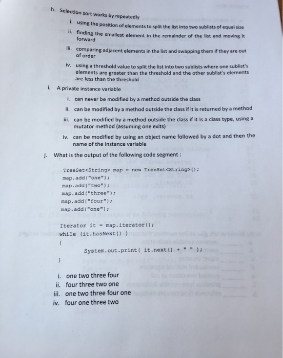 (double) (12/5)) a. i. 2.4 iv. 2.5 What will be output by