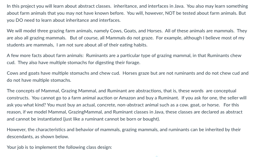 (WRITE A PROGRAM IN JAVA). Please make sure you include; chewCud and