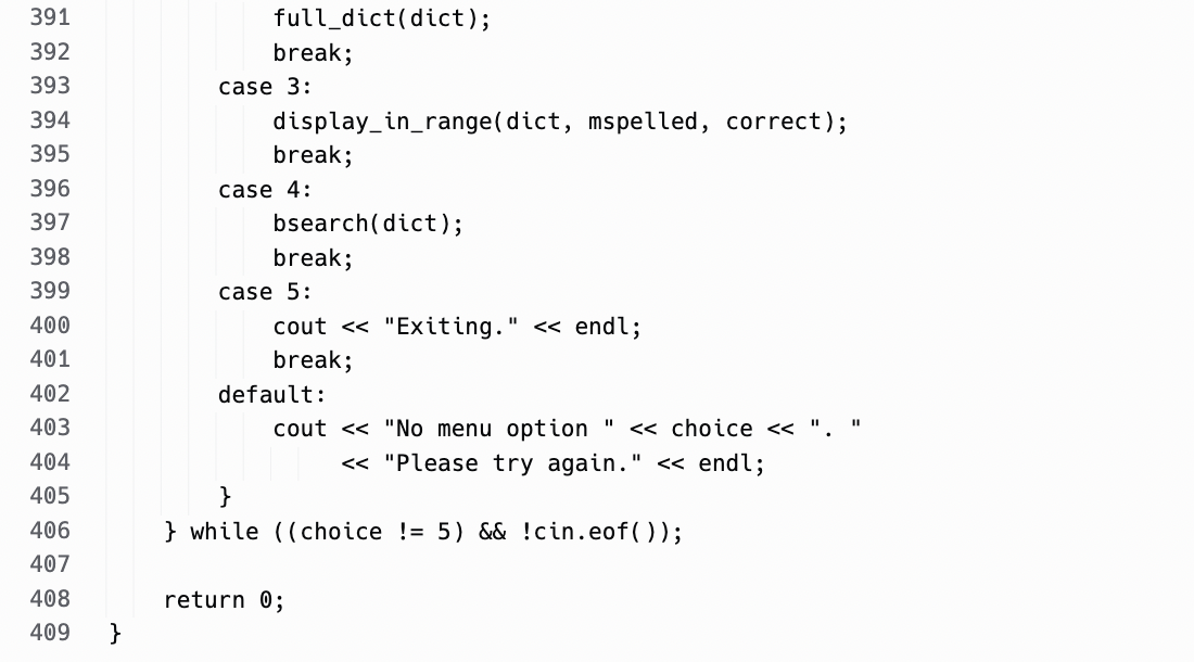 code, you will find 14 functions that need completing. We have listed