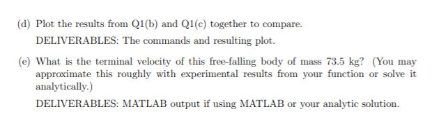 for solving the differential equation dv dt (this is (1.9) on page