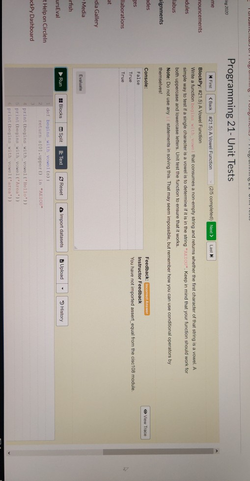 Another question with import assert_equal as an error. Where do I add