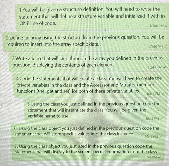 C++ please give me an example for each and explain it to