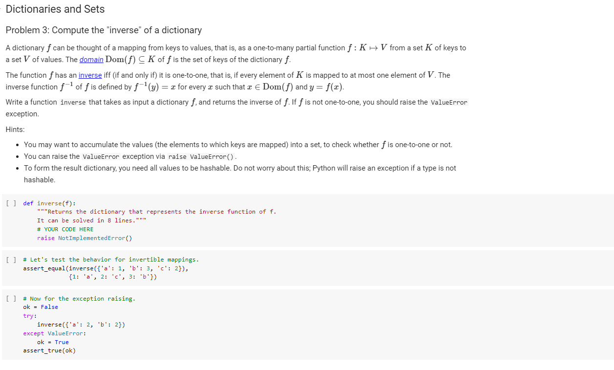 Need some help with Python Problem: - Dictionaries and Sets Problem