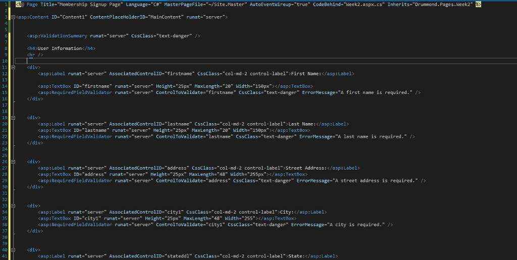 I'm having problems with the C# IsPostBack function. Here's the criterion: Collect