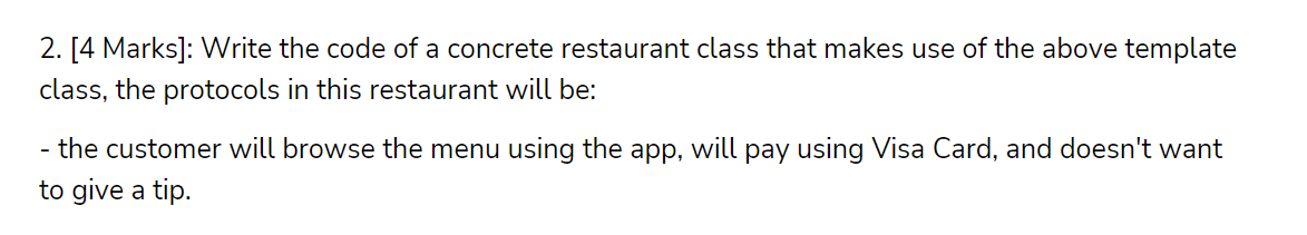  hello can you solve this[4 Marks]: Write the code of a