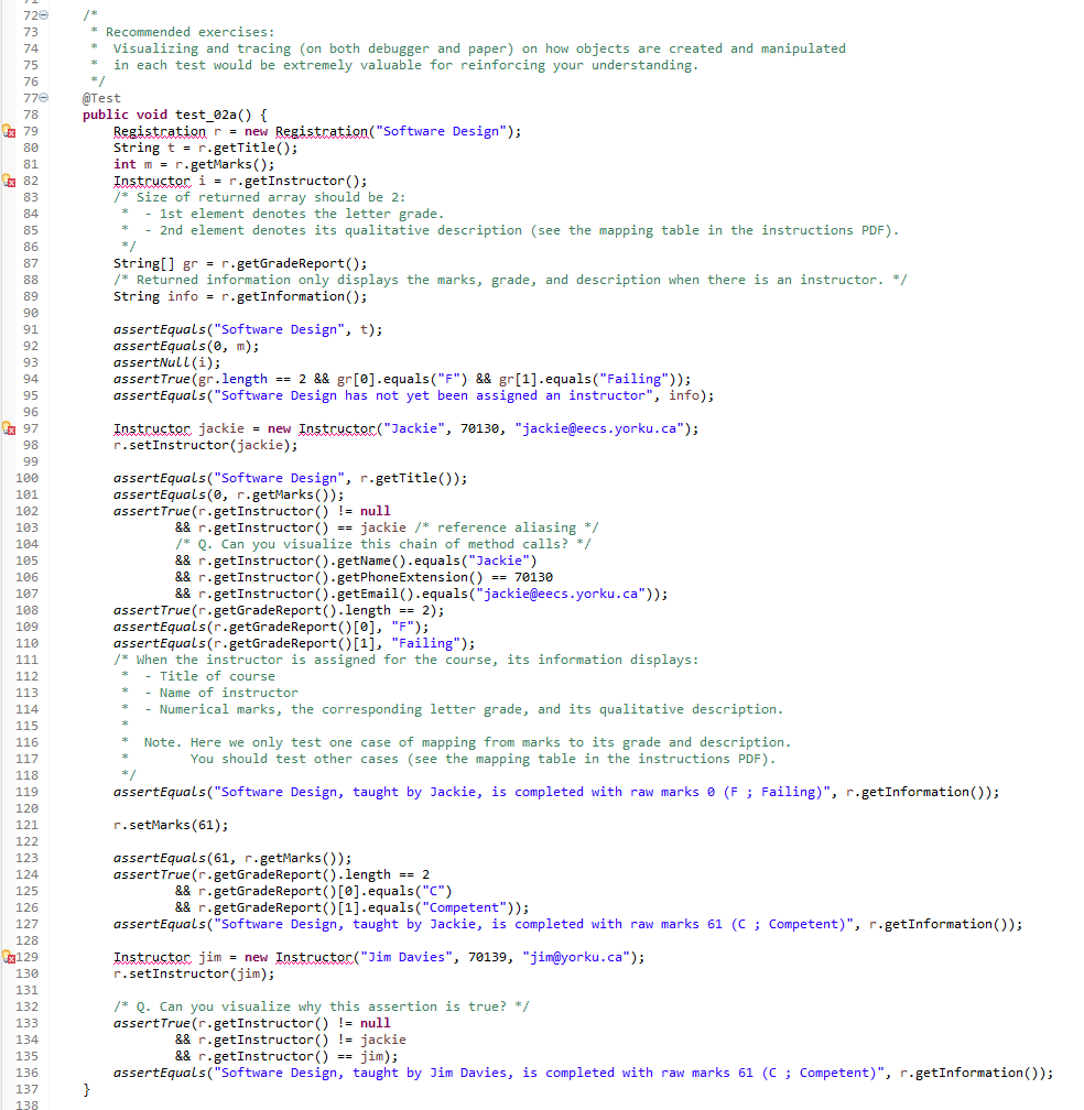 classes you create must reside in the `model` package and be imported