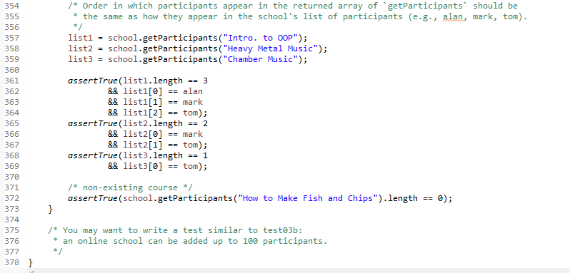to 2.3 The Online School Problem You are required to develop an