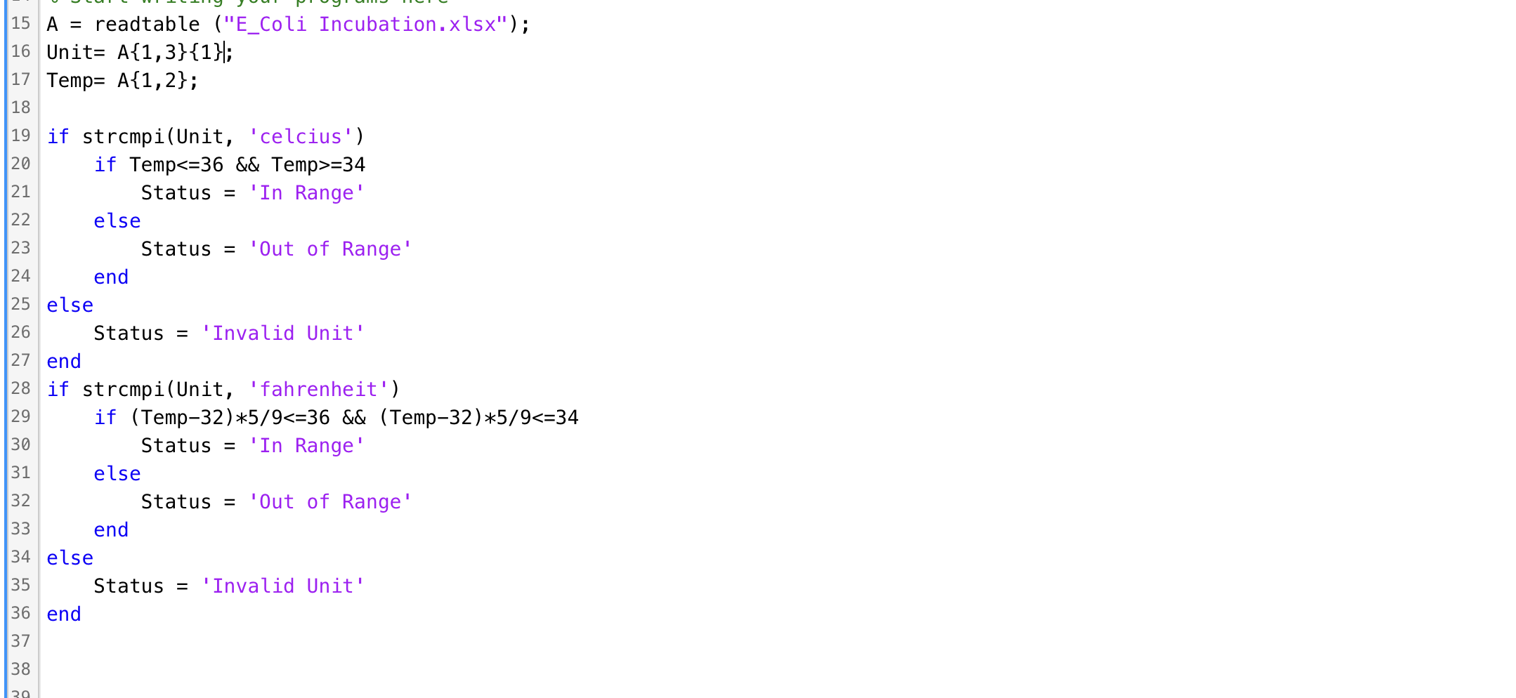 someone please help with this MATLAB code. I have my code attached
