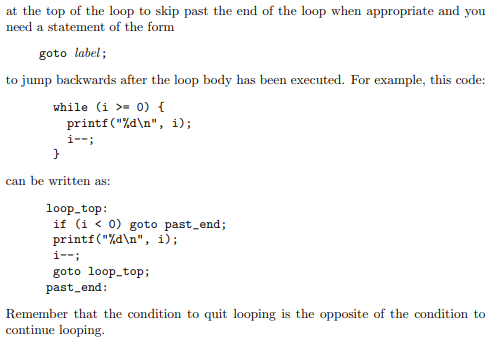 kind of if statement allowed in Goto-C is the following: if (expression)