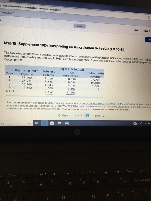  https/ l PeopleSoft Help Save& M10-18 (Supplement 10D) Interpreting an Amortization