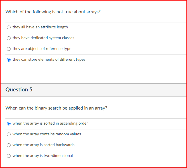 because we have fast computers now because the elements are stored sequentially