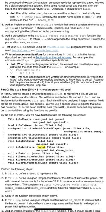 value, each grid cell on the board will have a tile with