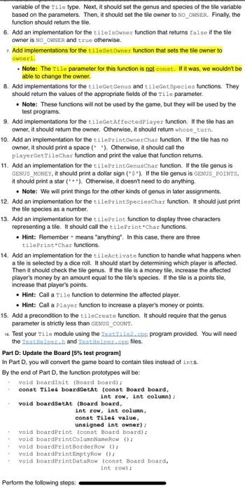 a genus, a species, and sometimes an owner. During the game, players