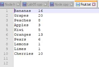p; // Loop through file 4. Run the program again. You should