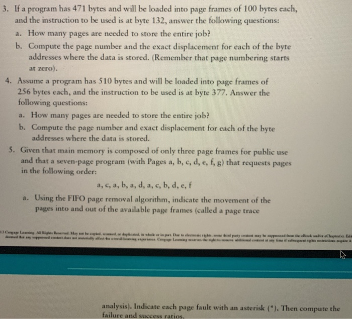  3. If a program has 471 bytes and will be loaded