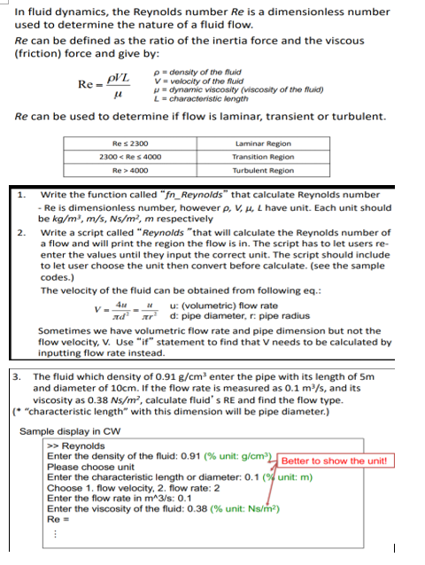  Please help me these question in detail. In fluid dynamics, the