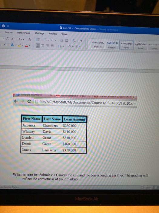 and produce the second picture. Lab-10 - Compatibility Mode Saved to my