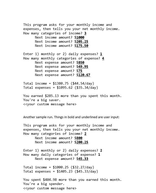  PROGRAMMING IN JAVA STRICTLY! Would prefer use of methods used instead