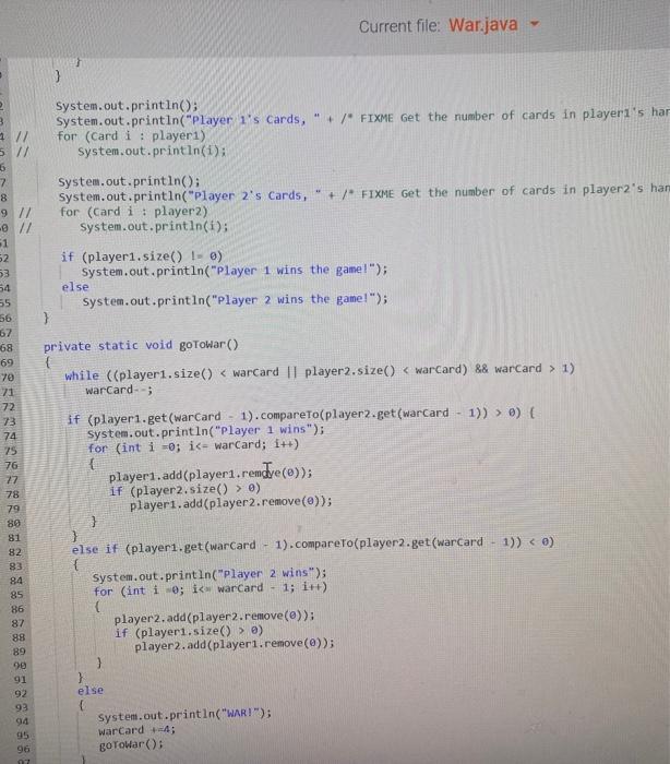 rank; } public boolean equals(Card otherCard){ return rank == otherCard.rank; } public