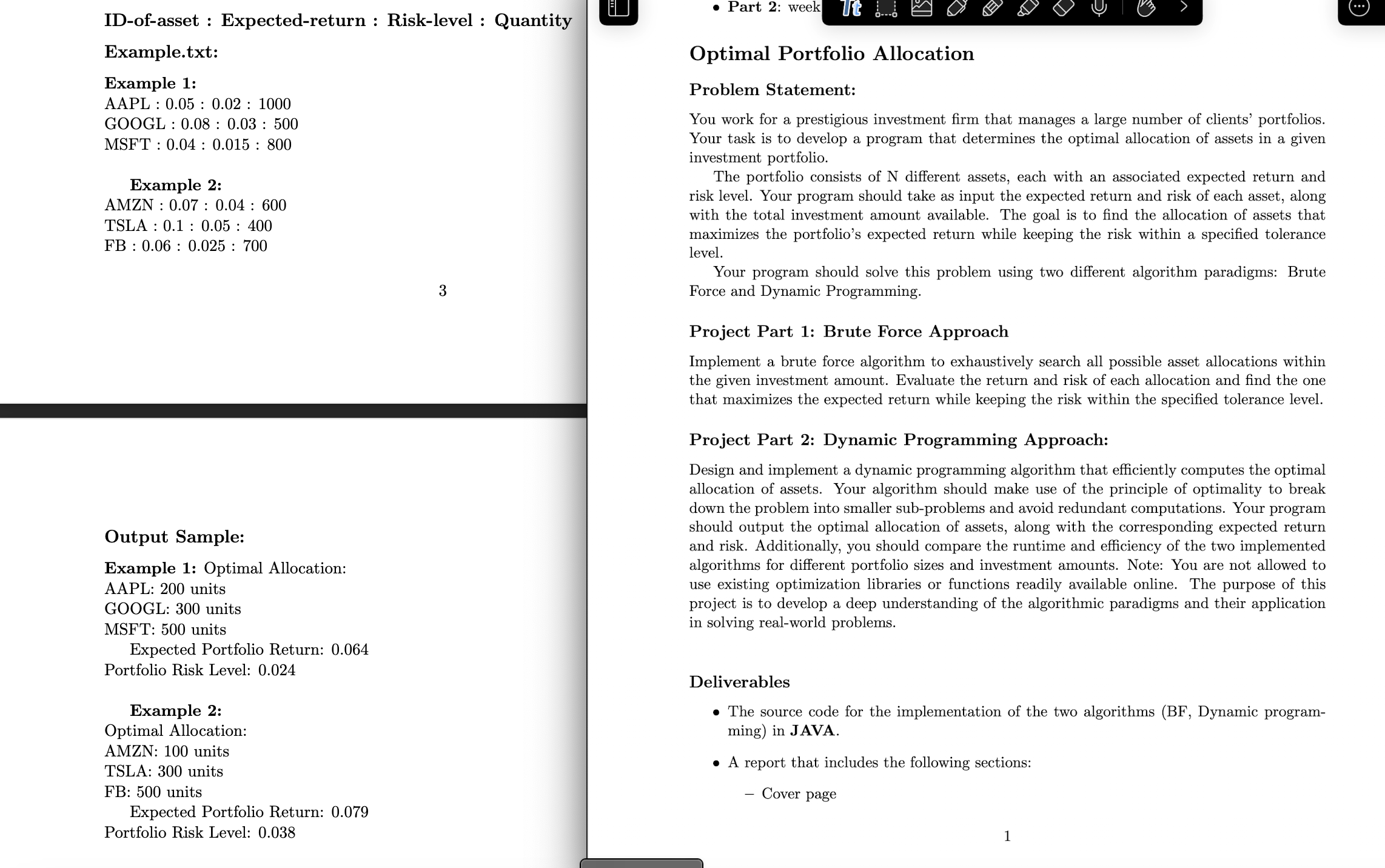  Project Part 1: Brute Force Approach Implement a brute force algorithm