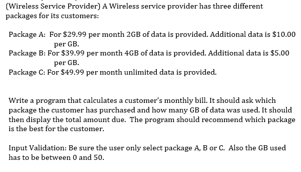 /* * This program calculates a customers bill */ package hw3; import