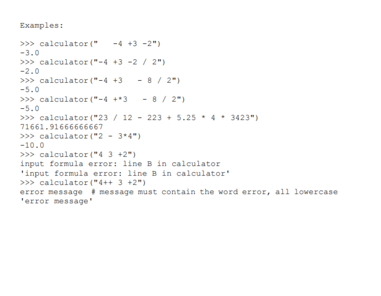 / are all the 4 operators # The function returns -1 if