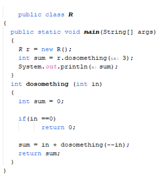  public class R { public static void main(String[] args) { Rr=