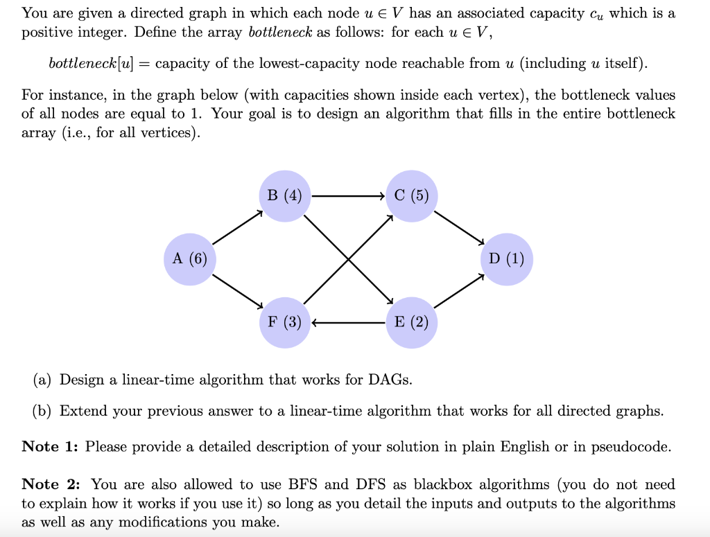  You are given a directed graph in which each node uV