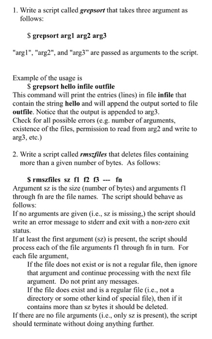 How do l write this in C++ 1. Write a script called