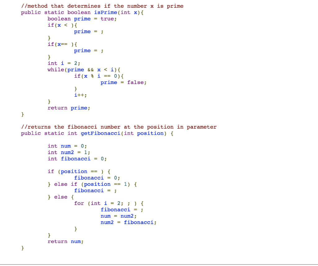 test = new boolean[8]; //test for isPrime test[0] = (isPrime(0) == false);