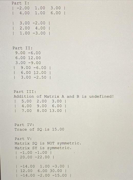 of doubles. Add a single instance variable m for referring to a