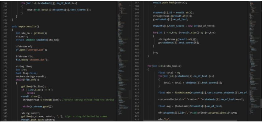 also uploading the "student.dat" file contents referenced in the code if you