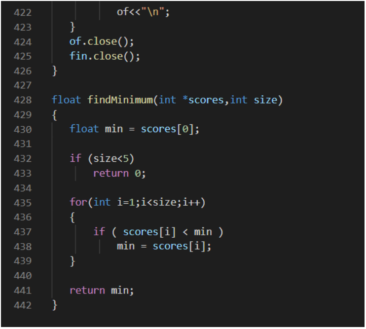 need to verify it. vold search(string); void exportResults(); float findinimin(int",int); #include #include