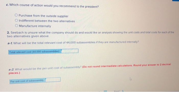 Company. "We need to make a decision quickly," The company is trying