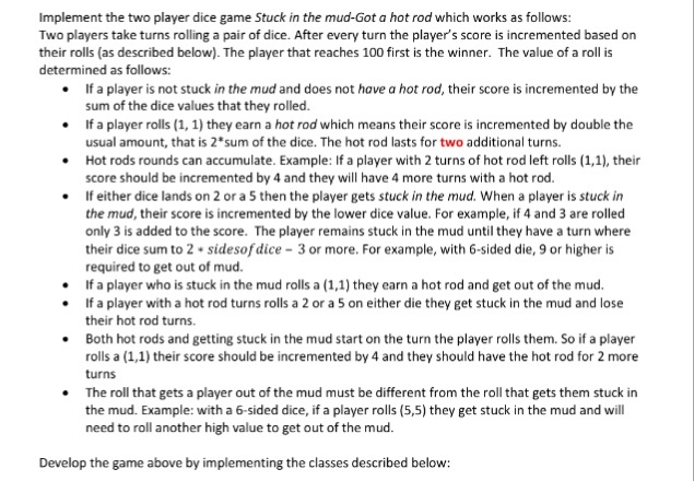  This is suppose to be done with Java. Thanks! :) Implement