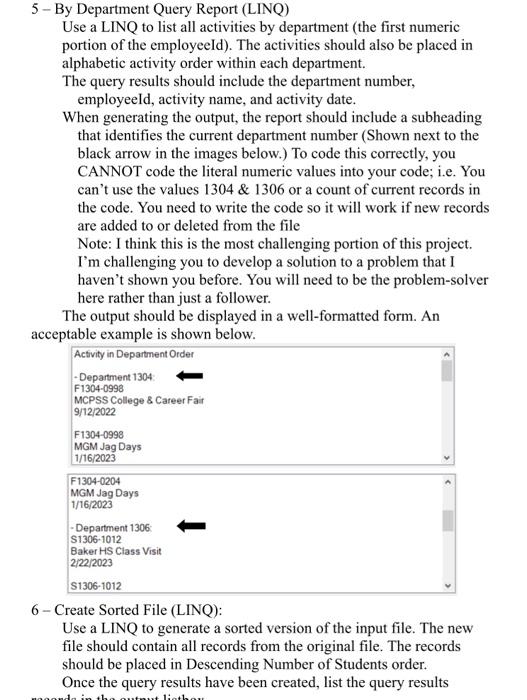 - Last 4 numbers - Employee Activity Name - String Location -