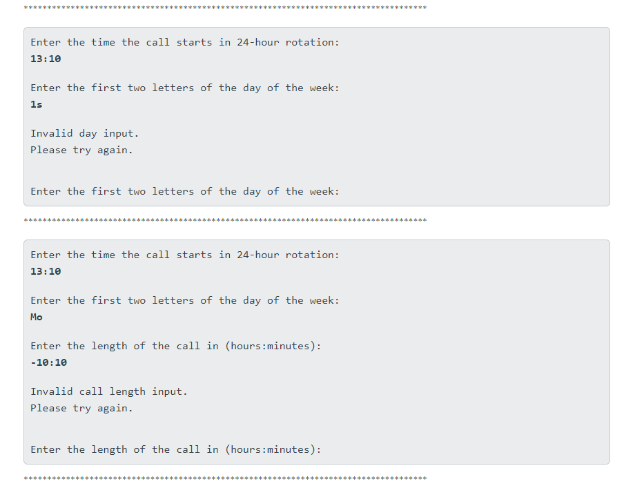 cost of a long-distance call. The cost of the call is determined
