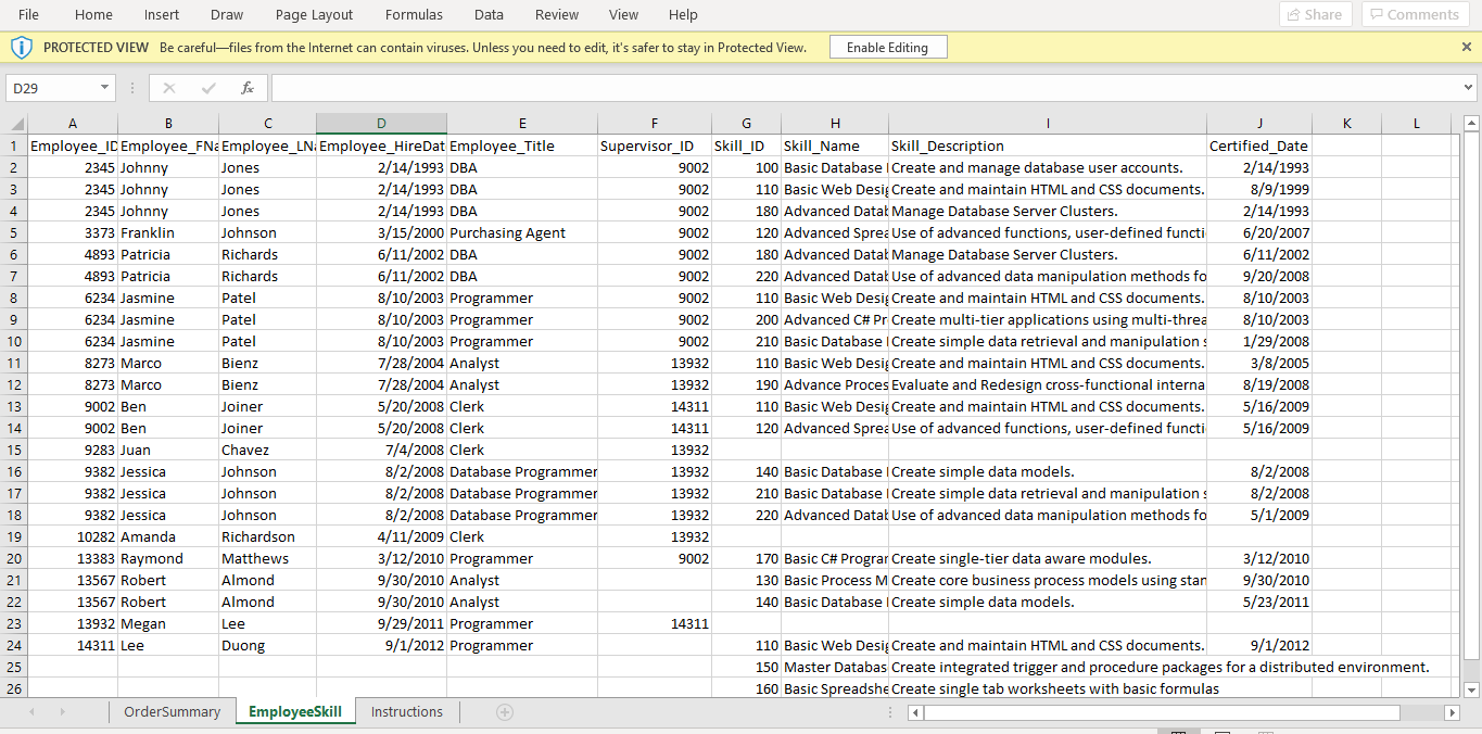 far to an actual database. Please review the two lectures for Chapter