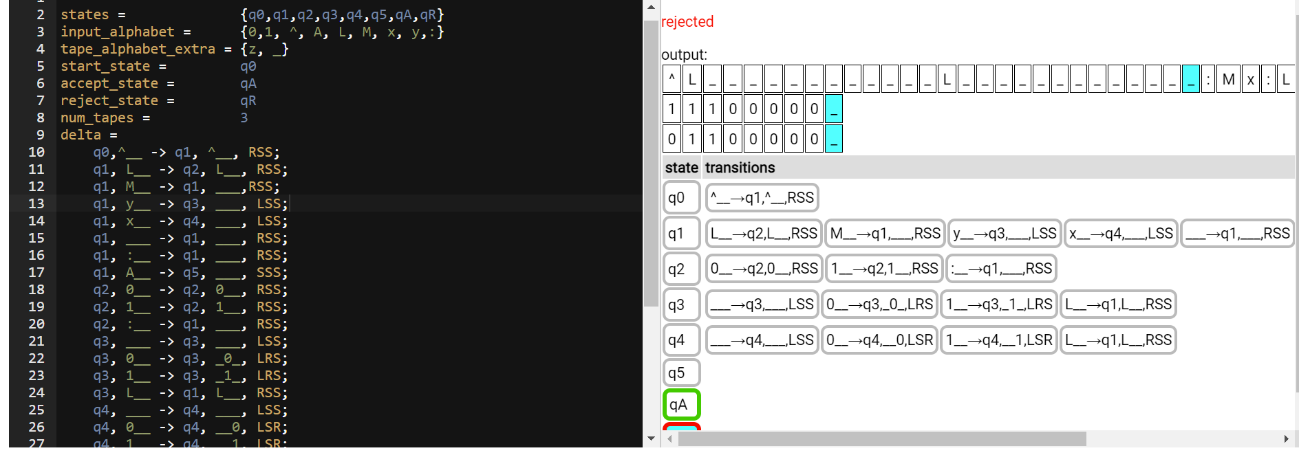  Design a TM to execute programs written in a simplified assembly-like