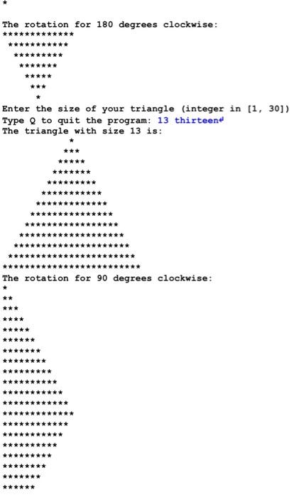 on the size, you will create a function named drawTri () to