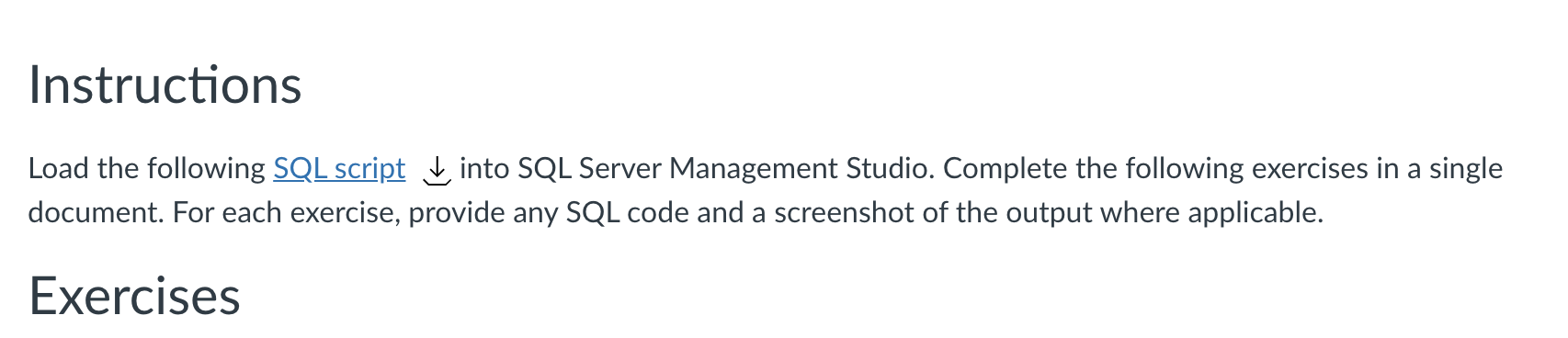  SQL script: USE [MASTER] Go CREATE DATABASE [Faculty] Go USE [Faculty]