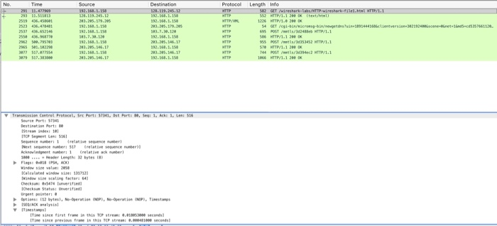  List all HTTP header field names in your HTTP GET message.